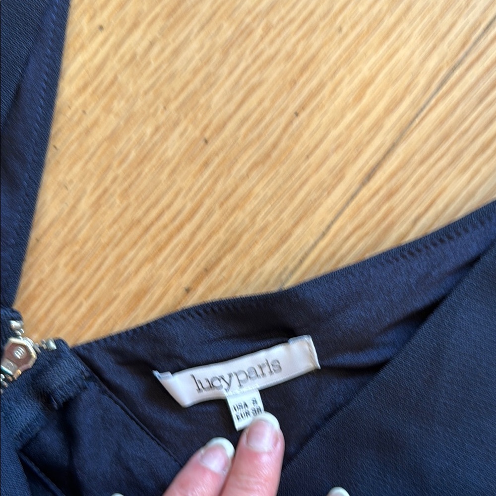 Elegant Navy Women's Crop Top - Picture 2 of 3